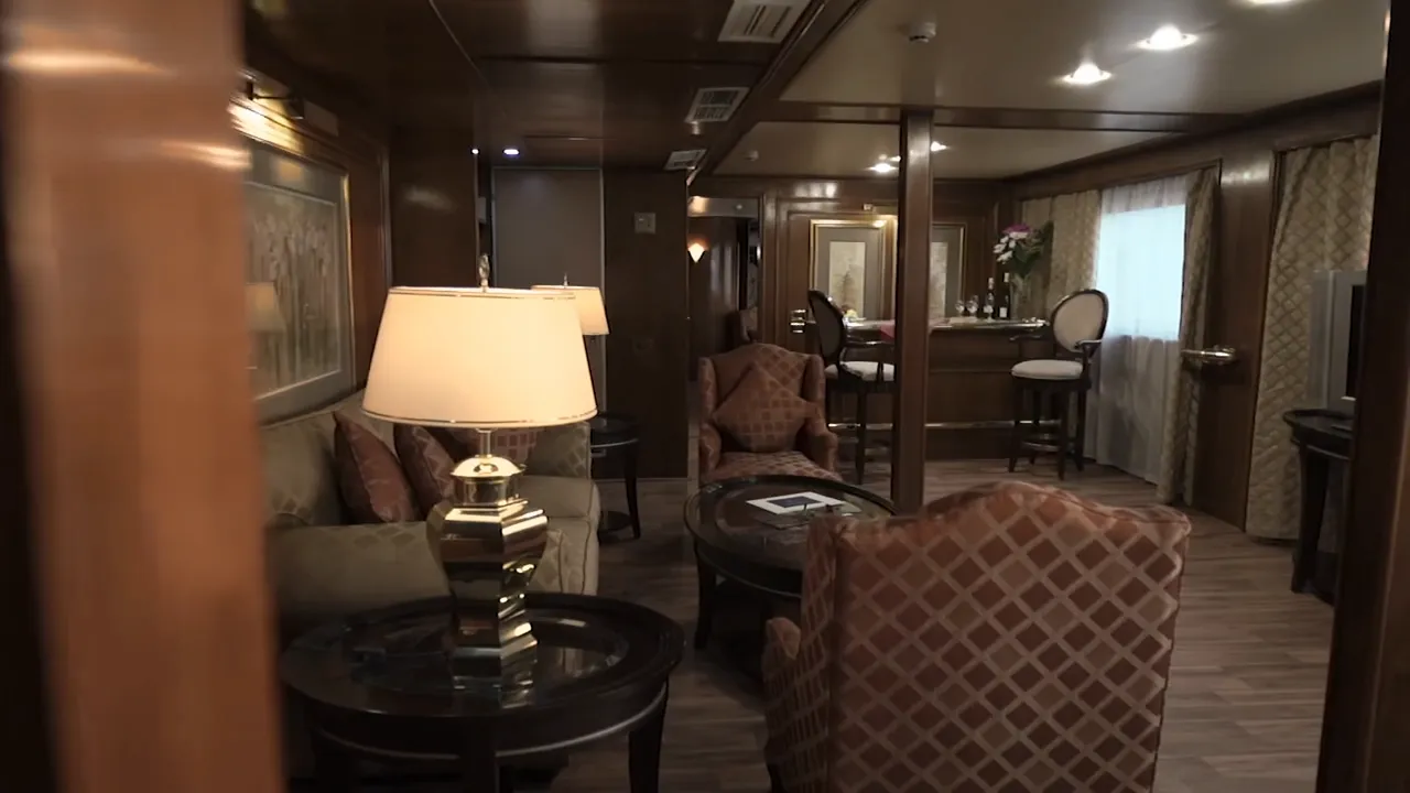 Lounge aboard the MS Salacia Nile Cruise Nile cruise